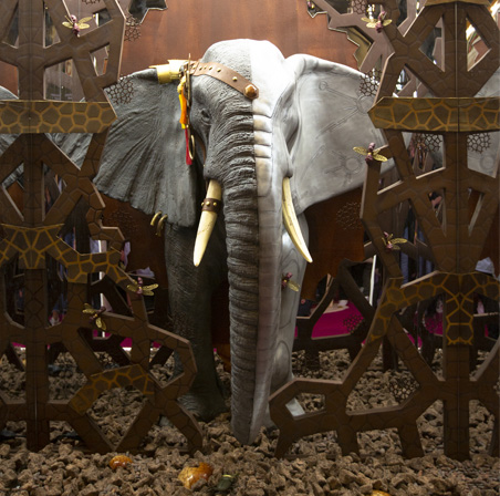 Imatge central de l'elefant de xocolata del WCM
